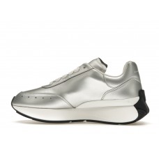 Женские кроссовки Alexander McQueen Sprint Runner Silver (W)