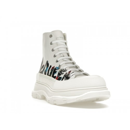 Alexander McQueen Tread Slick Boot Graffiti White Multicolor - мужская сетка размеров