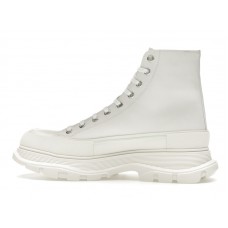 Alexander McQueen Tread Slick Boot Graffiti White Multicolor