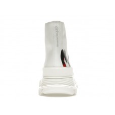 Alexander McQueen Tread Slick Boot Graffiti White Multicolor
