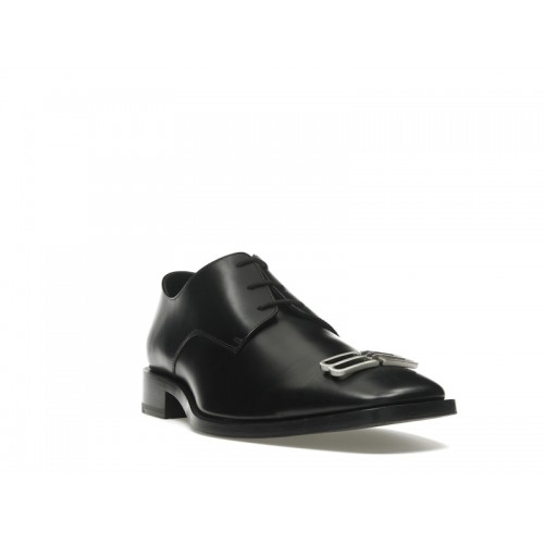 Balenciaga Rim Derby Shoes Black Leather - мужская сетка размеров