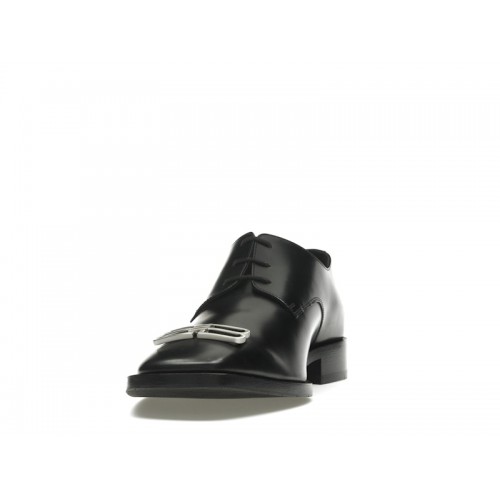 Balenciaga Rim Derby Shoes Black Leather - мужская сетка размеров