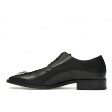 Balenciaga Rim Derby Shoes Black Leather