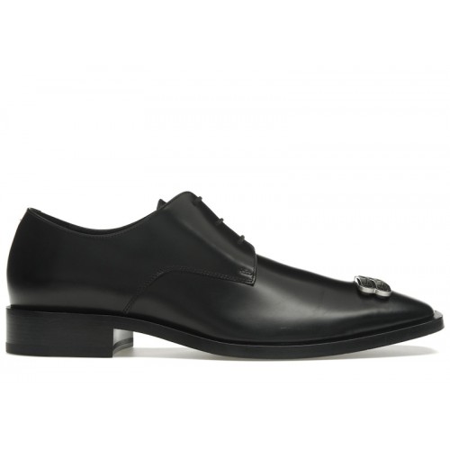 Balenciaga Rim Derby Shoes Black Leather - мужская сетка размеров