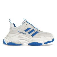 Женские Balenciaga x adidas Triple S White Blue (W)