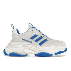 Женские Balenciaga x adidas Triple S White Blue (W)