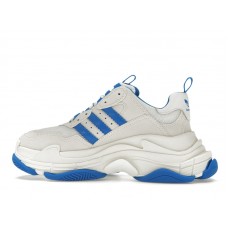 Женские Balenciaga x adidas Triple S White Blue (W)