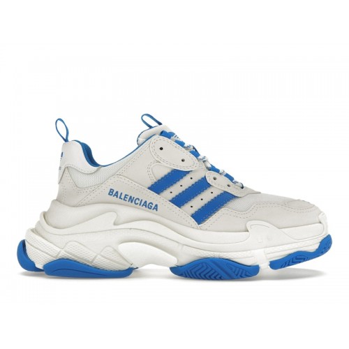 Balenciaga x adidas Triple S White Blue (W) - женская сетка размеров