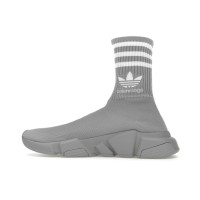 Женские кроссовки Balenciaga x adidas Speed Trainer Grey White (W)
