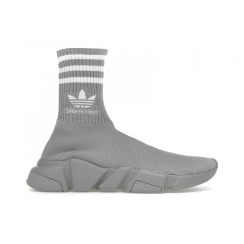 Кроссы Balenciaga x adidas Speed Trainer Grey White (W) - женская сетка размеров