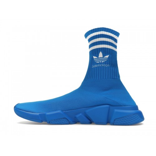 Кроссы Balenciaga x adidas Speed Trainer Blue White - мужская сетка размеров