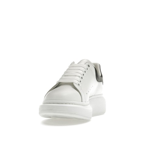 Кроссы Alexander McQueen Oversized White Metallic (W) - женская сетка размеров