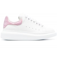 Женские кроссовки Alexander McQueen Oversized White Pink Croc (W)