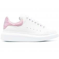 Женские кроссовки Alexander McQueen Oversized White Pink Croc (W)