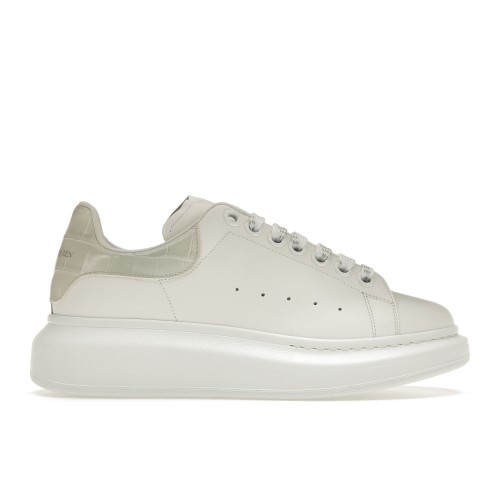 Кроссы Alexander McQueen Oversized White Croc (W) - женская сетка размеров