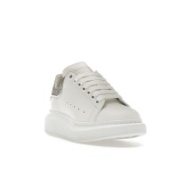 Женские кроссовки Alexander McQueen Oversized White Silver Glitter (W)