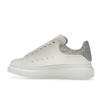 Женские кроссовки Alexander McQueen Oversized White Silver Glitter (W)