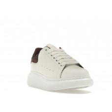 Женские кроссовки Alexander McQueen Oversized White Dark Burgundy Crystal (W)