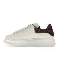 Женские кроссовки Alexander McQueen Oversized White Dark Burgundy Crystal (W)