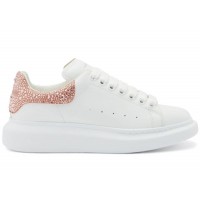 Женские Alexander McQueen Oversized White Light Pink Rhinestone (W)