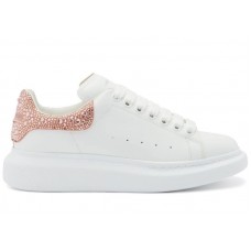 Женские Alexander McQueen Oversized White Light Pink Rhinestone (W)