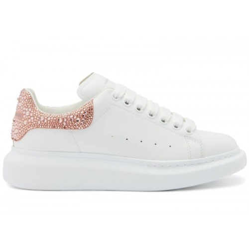 Alexander McQueen Oversized White Light Pink Rhinestone (W) - женская сетка размеров