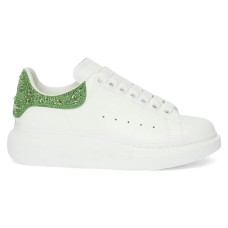 Женские Alexander McQueen Oversized White Acid Green Crystal (W)