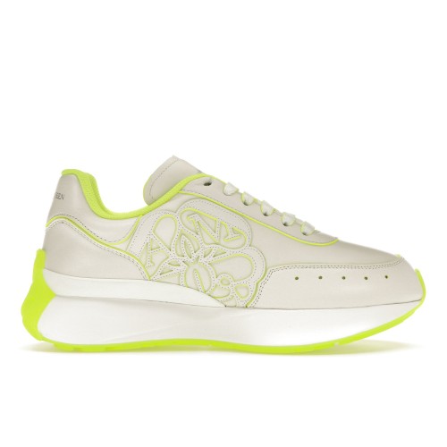 Кроссы Alexander McQueen Sprint Runner Acid Yellow (W) - женская сетка размеров