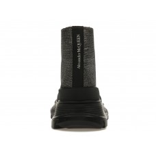 Женские кроссовки Alexander McQueen Tread Slick Lace Up Boot Black Silver (W)