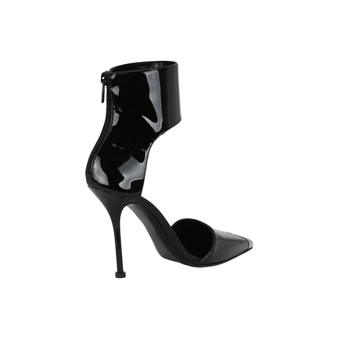 Alexander McQueen Punk Patent Leather Heels Black Silver (W) - женская сетка размеров Alexander McQueen Punk Patent Leather Heels Black Silver (W) - женская сетка размеров