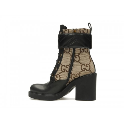Gucci Double G Ankle Boots Camel Ebony (W) - женская сетка размеров