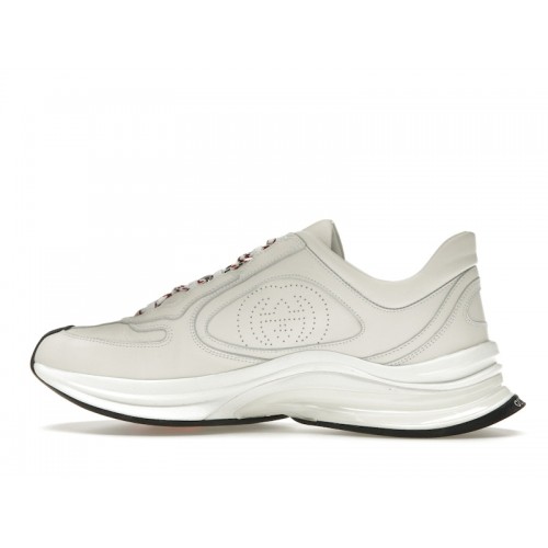 Gucci Run White Blue Red Interlocking G White Stripe Detail - мужская сетка размеров