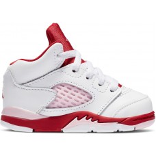 Малышам Jordan 5 Retro White Pink Red (TD)