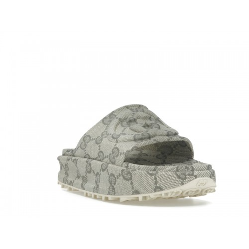 Gucci GG Slide Sandal Interlocking G Beige Ebony - мужская сетка размеров