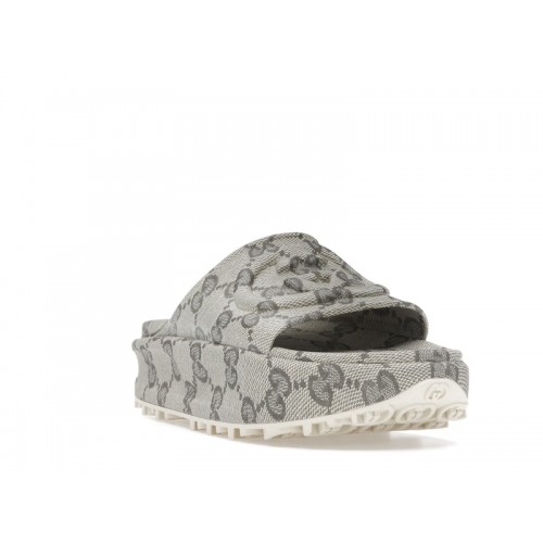 Gucci GG Oversize Slide Sandal Interlocking G Beige Ebony (W) - женская сетка размеров
