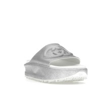 Женские Gucci Interlocking G Slide Metalic Silver (W)