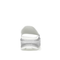 Женские Gucci Interlocking G Slide Metalic Silver (W)
