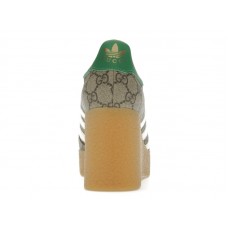 Женские adidas x Gucci Gazelle Wedge Beige GG Monogram (W)