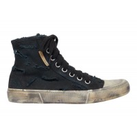 Кроссовки Balenciaga Paris High Top Destroyed Black White