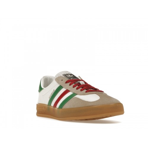 Кроссы adidas x Gucci Gazelle White Green Red - мужская сетка размеров