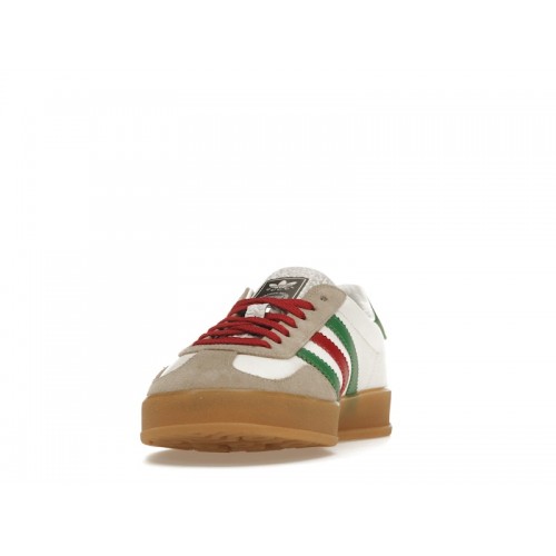 Кроссы adidas x Gucci Gazelle White Green Red - мужская сетка размеров