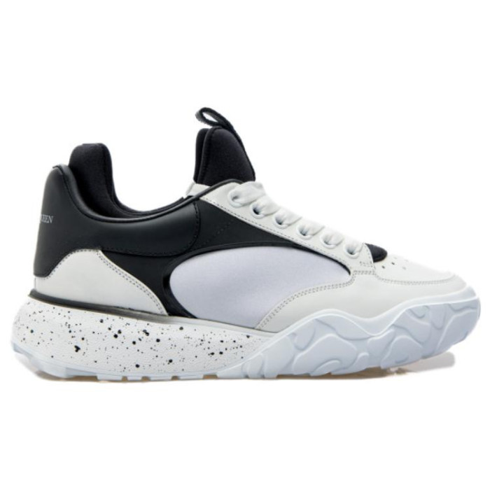 Alexander McQueen Court Trainer White Black - мужская сетка размеров Alexander McQueen Court Trainer White Black - мужская сетка размеров