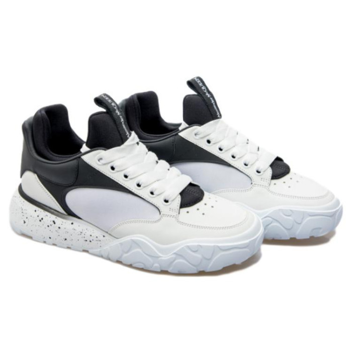 Alexander McQueen Court Trainer White Black - мужская сетка размеров Alexander McQueen Court Trainer White Black - мужская сетка размеров