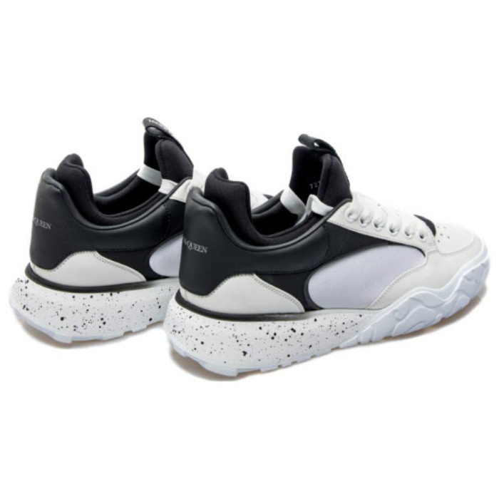 Alexander McQueen Court Trainer White Black - мужская сетка размеров Alexander McQueen Court Trainer White Black - мужская сетка размеров