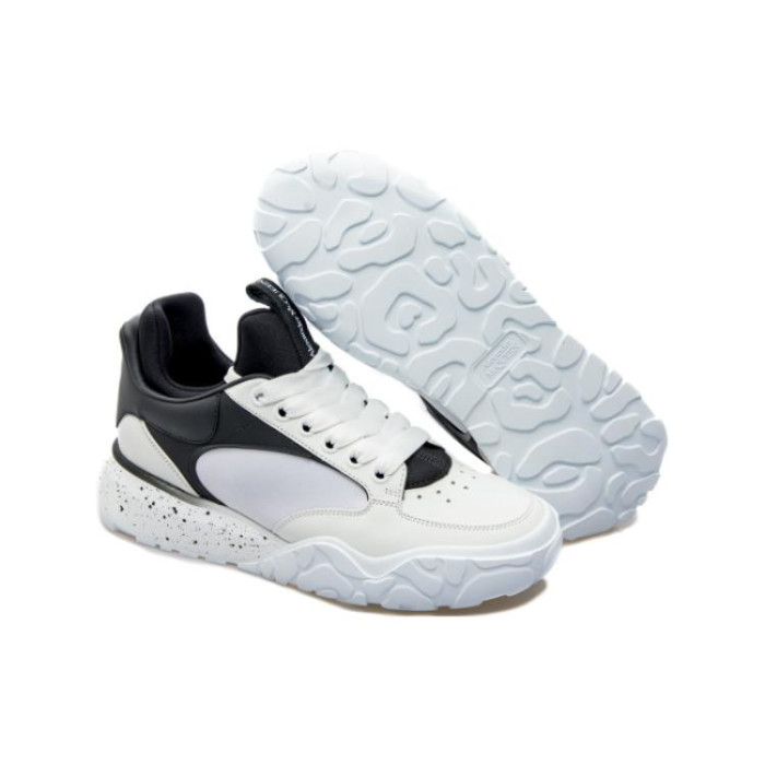 Alexander McQueen Court Trainer White Black - мужская сетка размеров Alexander McQueen Court Trainer White Black - мужская сетка размеров