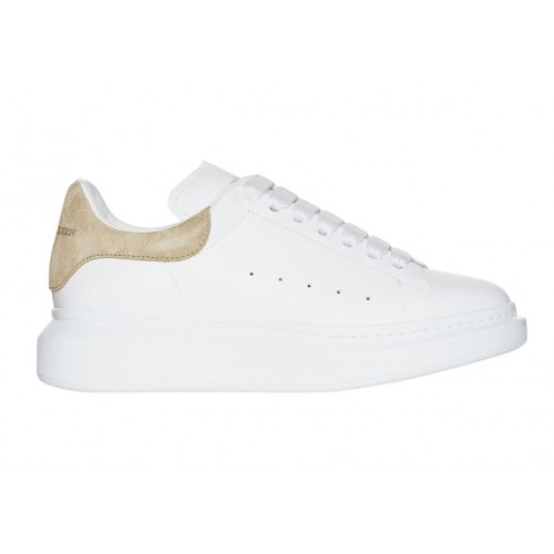 Кроссы Alexander McQueen Oversized White Beige - мужская сетка размеров