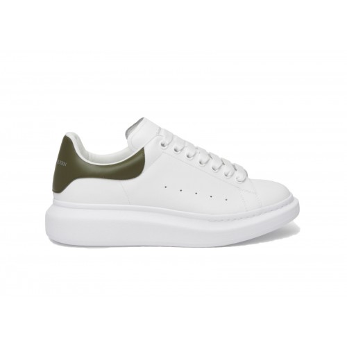 Кроссы Alexander McQueen Oversized White Khaki - мужская сетка размеров