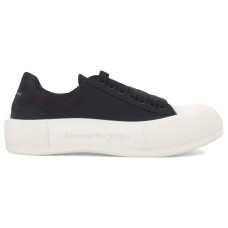 Alexander McQueen Deck Skate Plimsoll Black White
