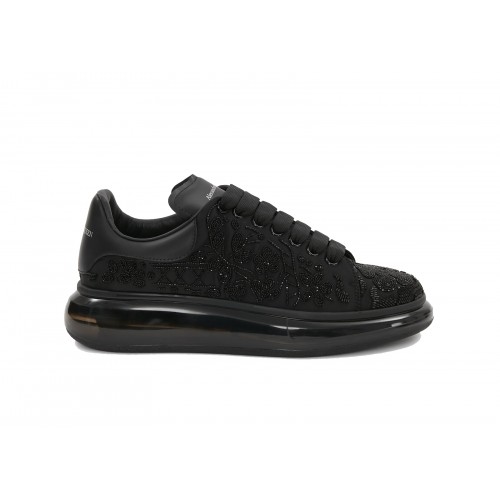 Кроссы Alexander McQueen Oversized Black All Over Botanical Beads - мужская сетка размеров