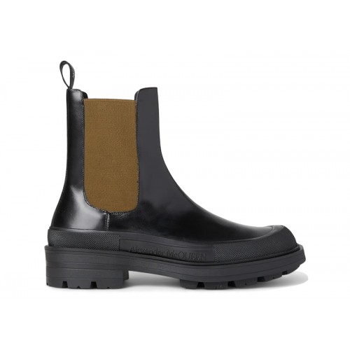 Alexander McQueen Stack Chelsea Boot Black Brown - мужская сетка размеров